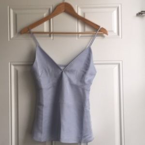 100% silk light blue Grana tank top
